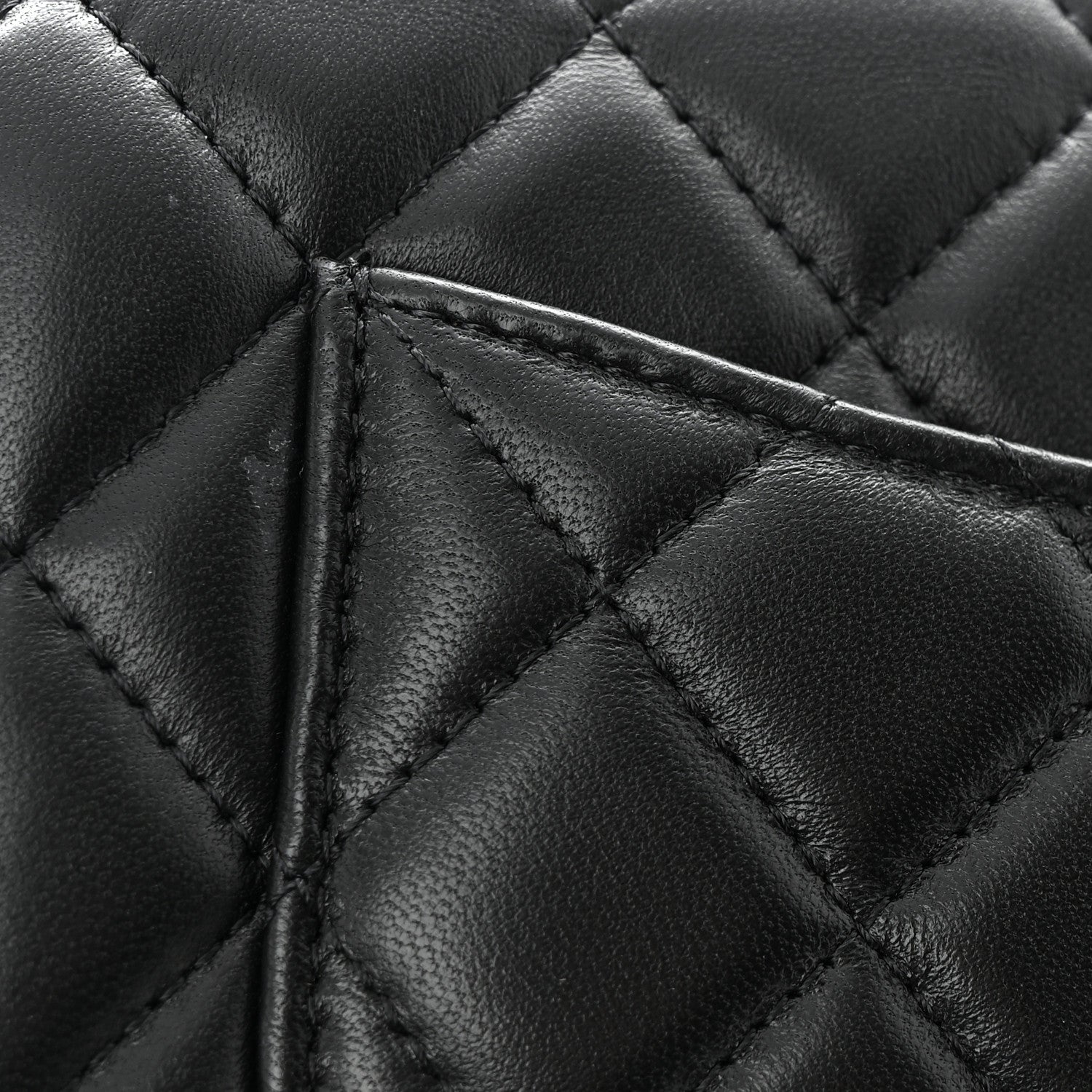 Chanel Lambskin Enamel Quilted Pearl Crush Wallet On Chain WOC Black 14 of 15