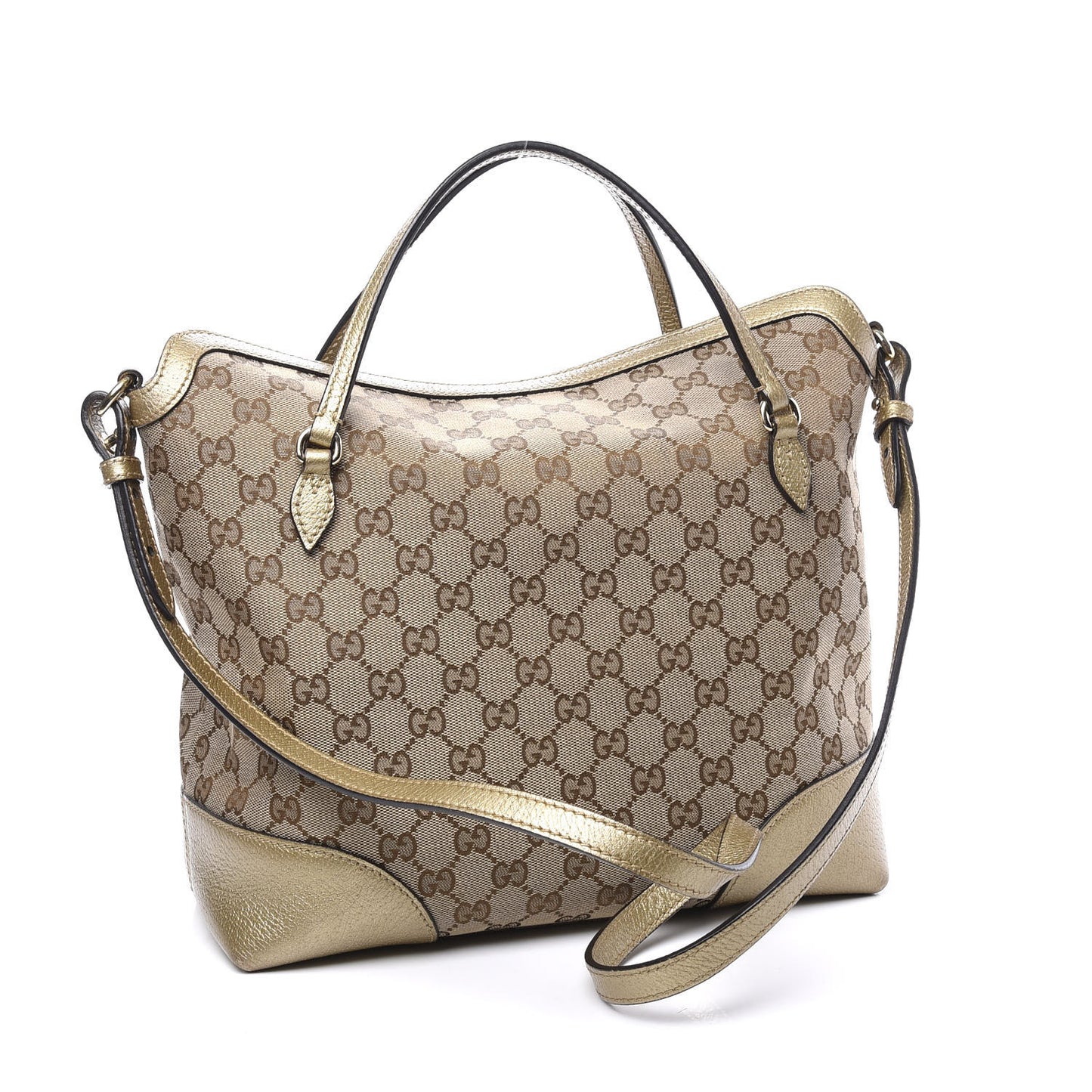 Monogram Medium Bree Foldover Tote Golden Beige