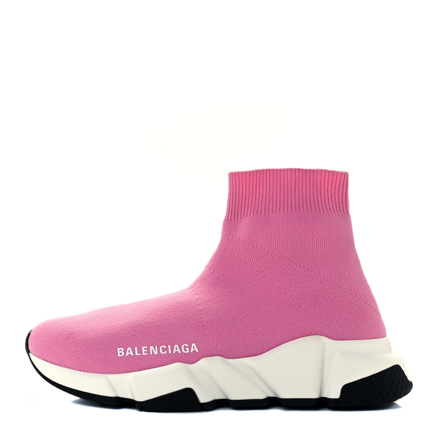 Balenciaga Neoprene Knit Bi-Color Sole Womens Speed Sneakers 35 Pink White Black 1 of 11