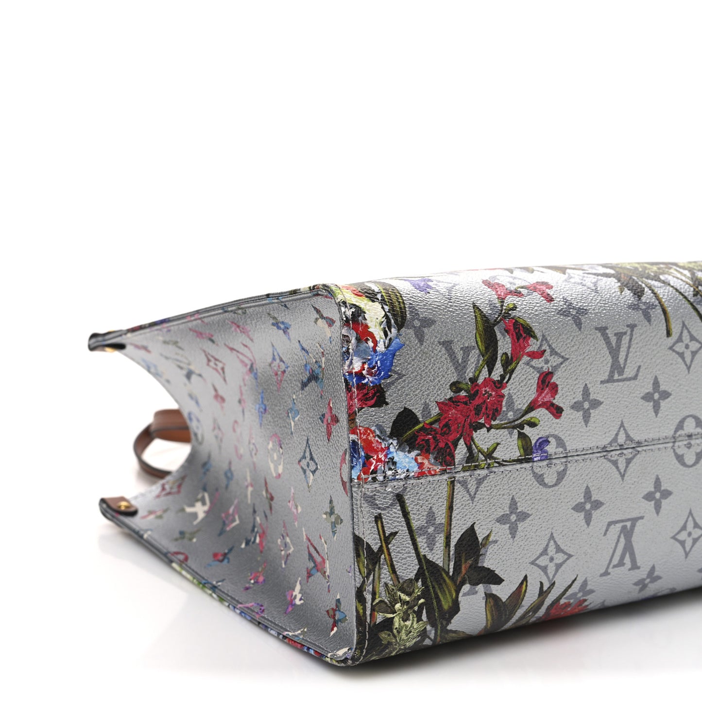 Metallic Monogram LV Garden OnTheGo MM Silver