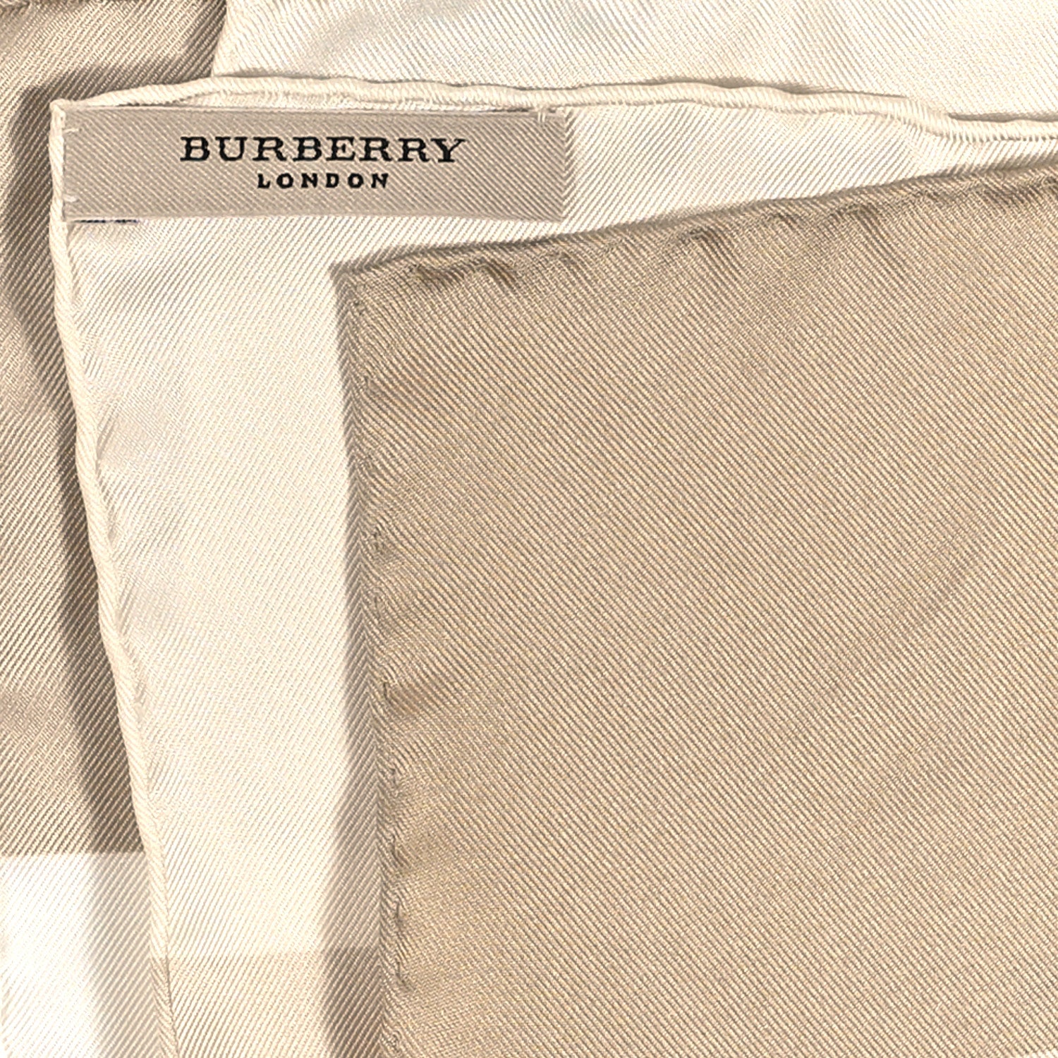 Burberry Silk House Check Square Scarf Beige 2 of 4