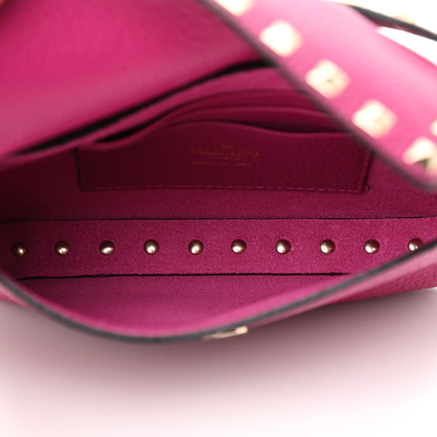 Valentino Garavani Grainy Calfskin Rockstud Crossbody Pouch Rose Violet 5 of 11