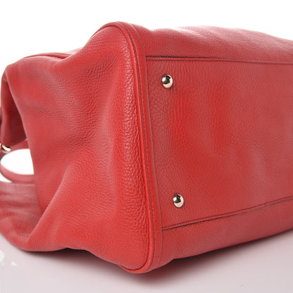 Gucci Pebbled Calfskin Large Soho Shoulder Bag Red 6 of 15