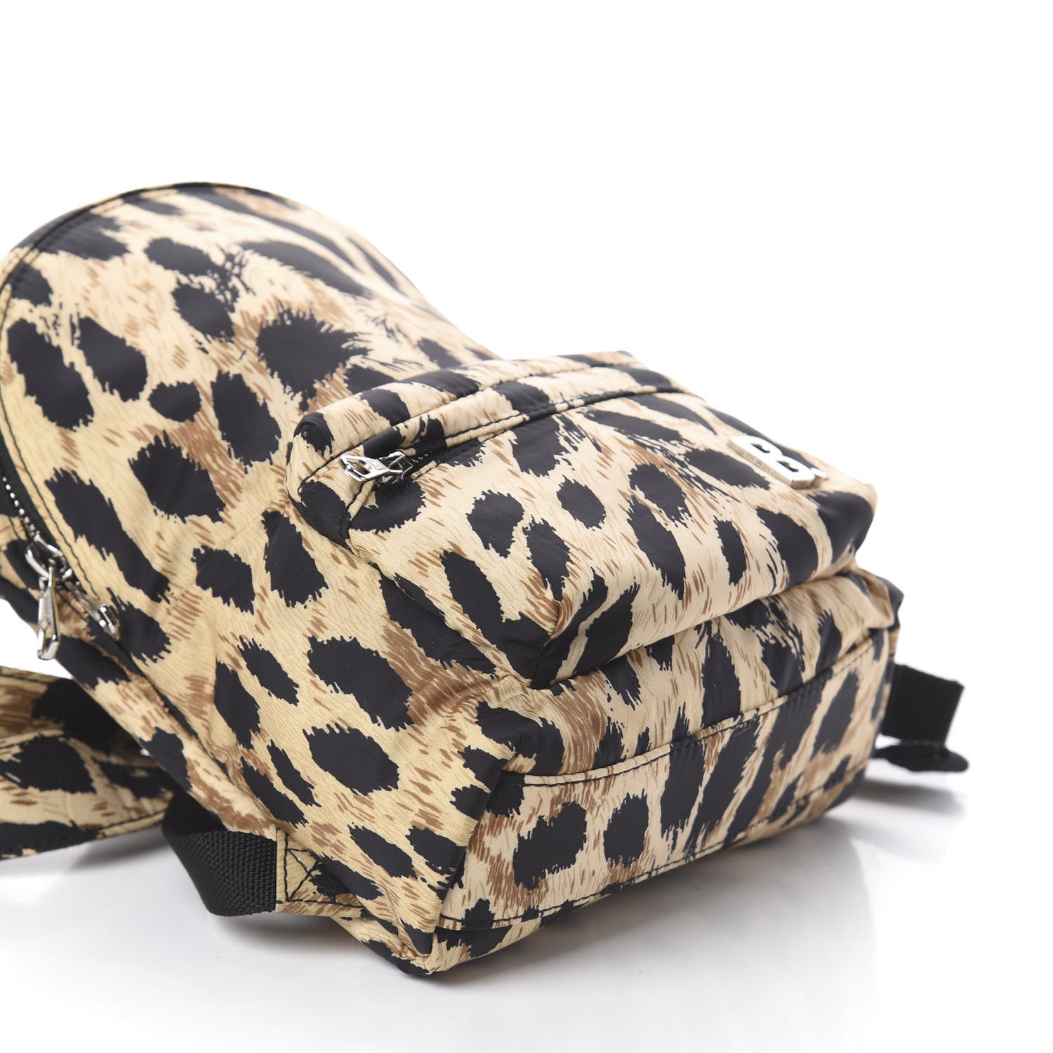 Balenciaga Nylon Leopard Printed Soft XXS Backpack Beige 7 of 8