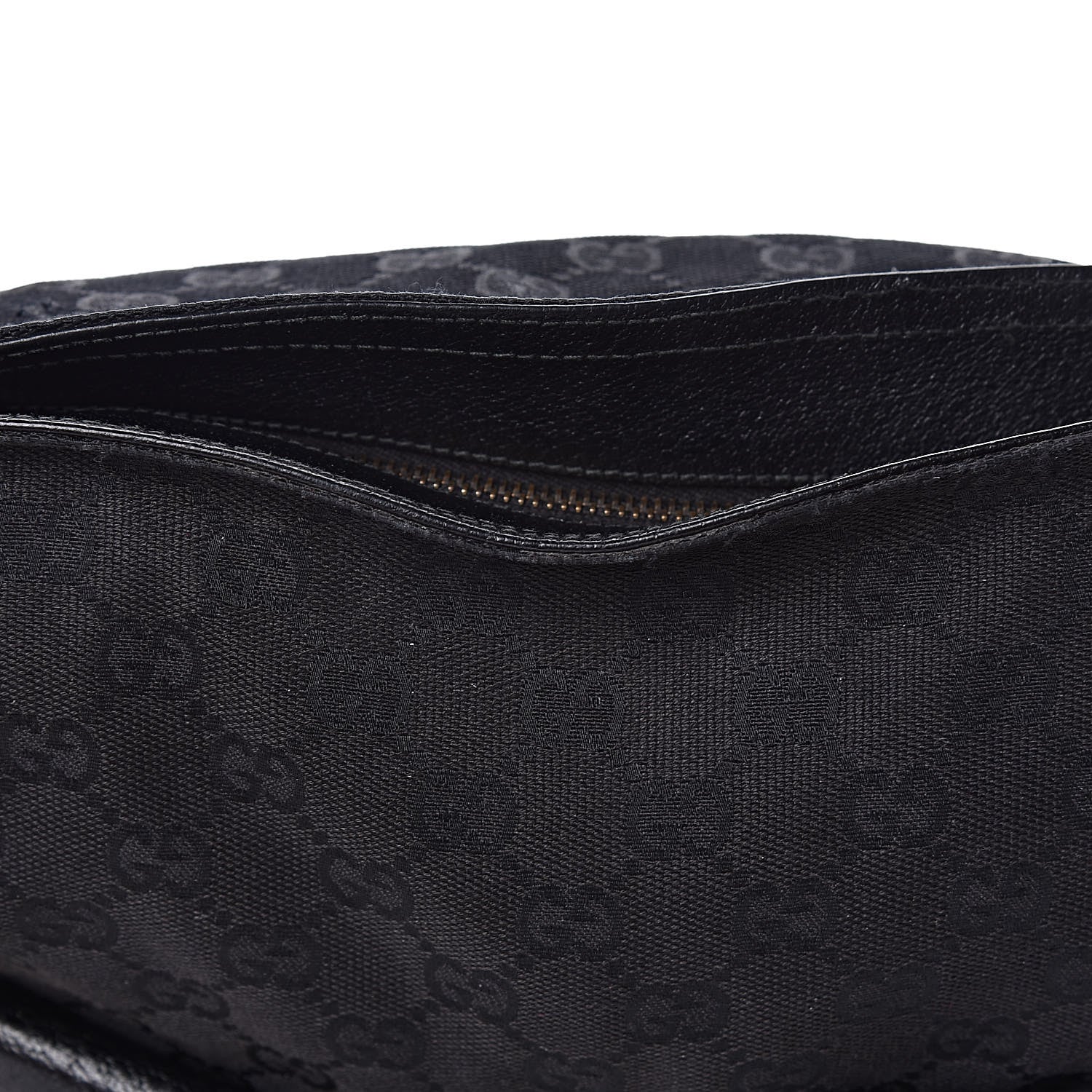 Gucci Monogram Web Medium Double Pocket Messenger Bag Black 10 of 14