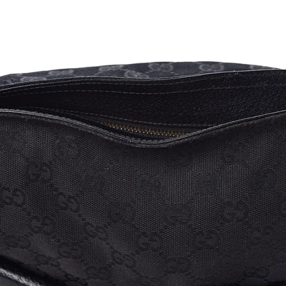 Gucci Monogram Web Medium Double Pocket Messenger Bag Black 10 of 14
