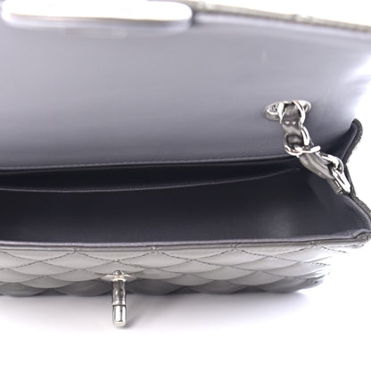 Chanel Patent Calfskin Quilted Mini Rectangular Flap Grey 5 of 9