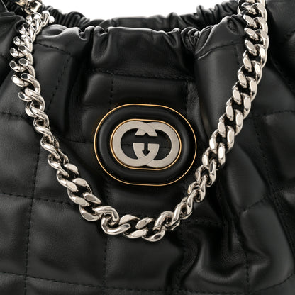 Gucci Calfskin Quilted Large Deco Tote Bag Black 8 of 10