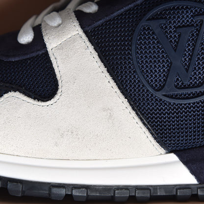 Louis Vuitton Suede Calfskin Run Away Sneakers 37.5 Blue Pink White 9 of 9
