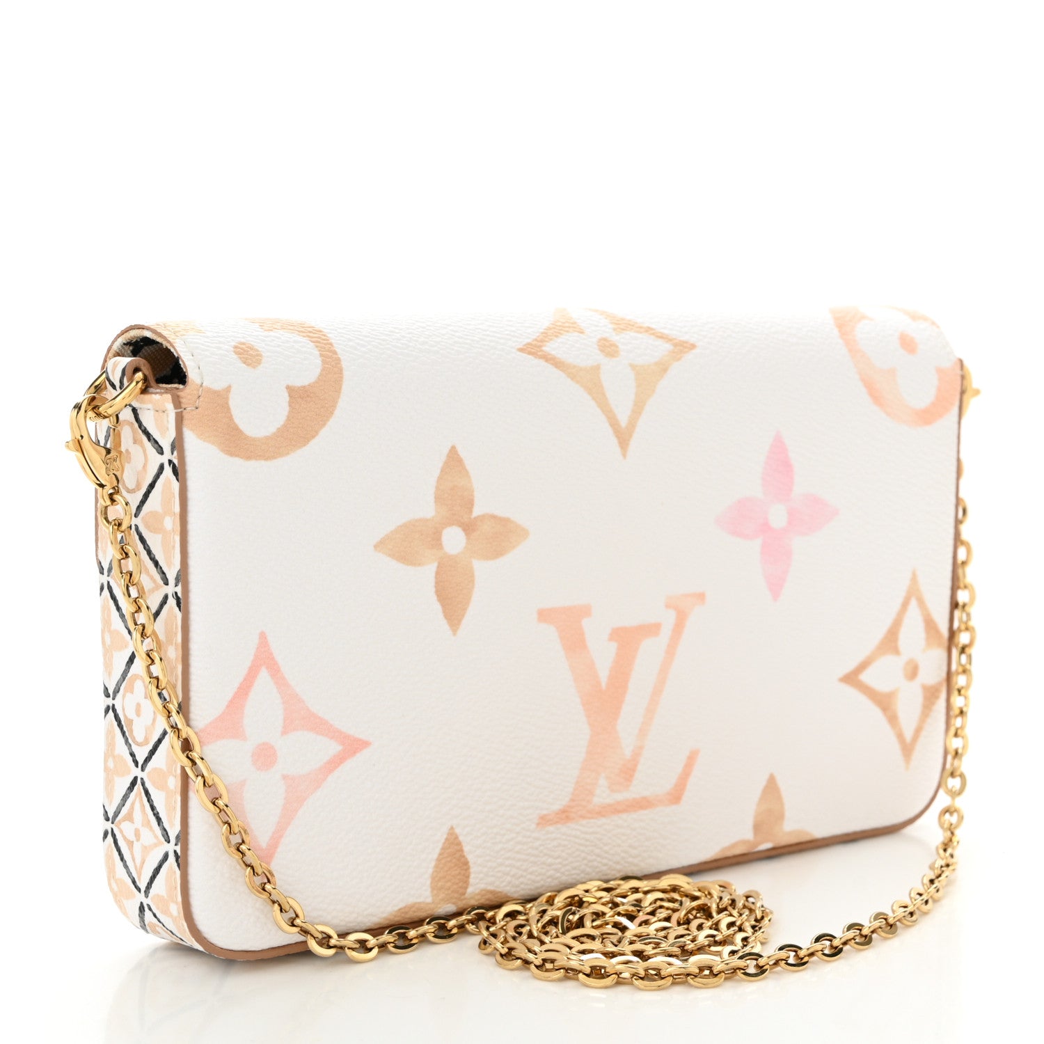 Louis Vuitton Monogram Giant By The Pool 2.0 Felicie Pochette Chain Wallet Beige 4 of 11