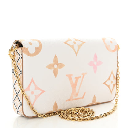 Louis Vuitton Monogram Giant By The Pool 2.0 Felicie Pochette Chain Wallet Beige 4 of 11