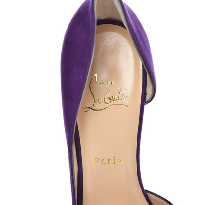 Christian Louboutin Veau Velour Iriza 100 Pumps 39.5 Violet 6 of 9