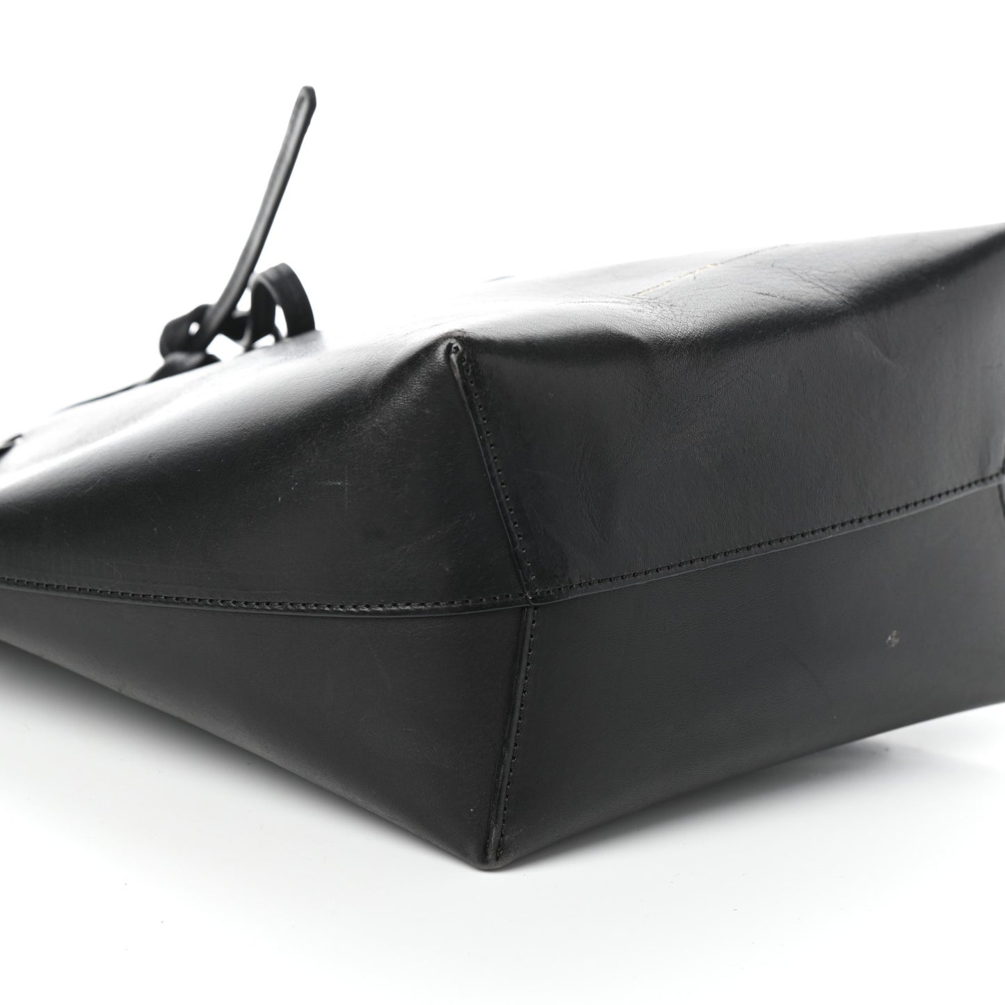 Calfskin Mini Bucket Bag Black Flamma