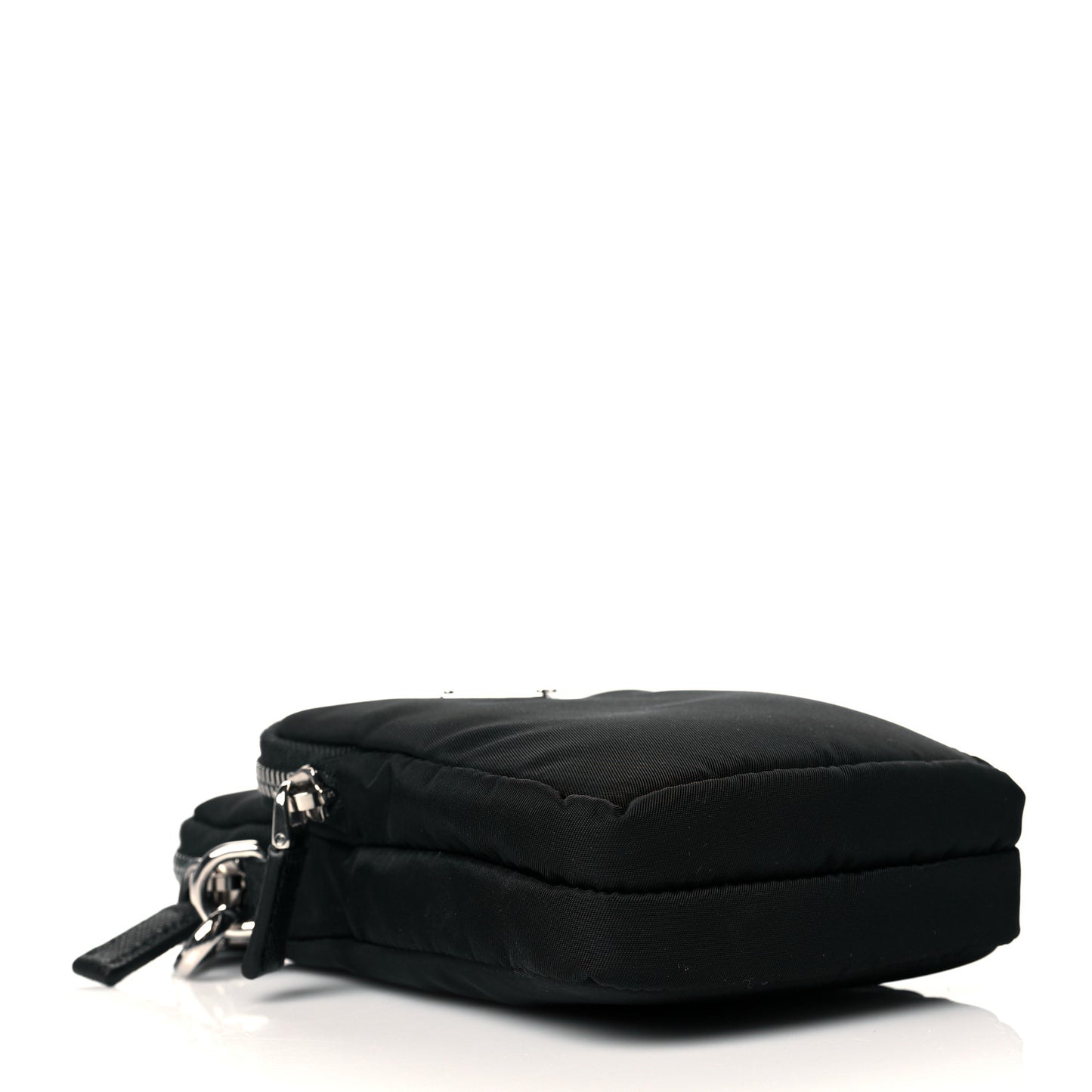 Tessuto Nylon Saffiano Crossbody Pouch Black