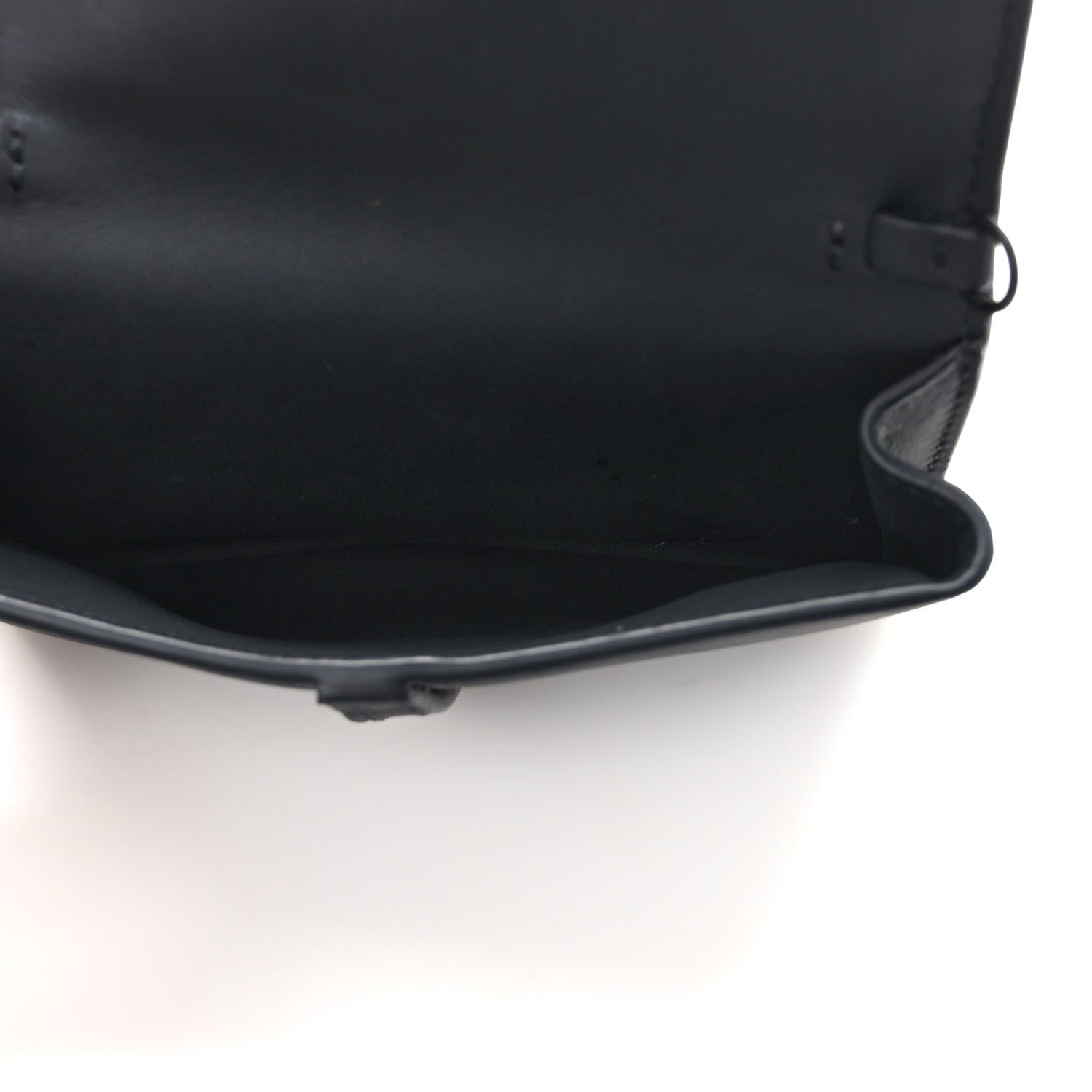 Christian Dior Ultra Matte Calfskin Nano Saddle Chain Pouch Black 5 of 9
