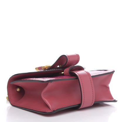 Chloe Calfskin Crocodile Embossed Mini Aby Chain Shoulder Bag Graphic Pink 4 of 10
