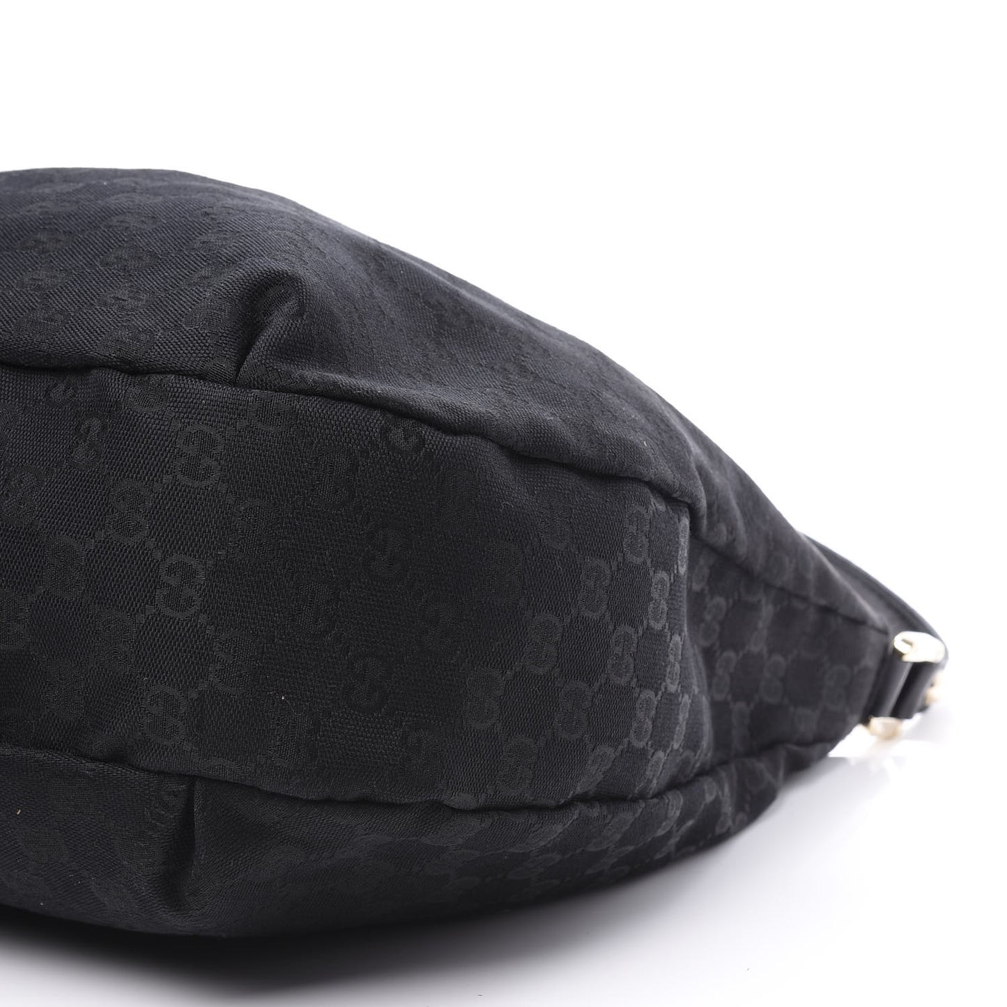 Monogram Large New Ladies Web Hobo Black
