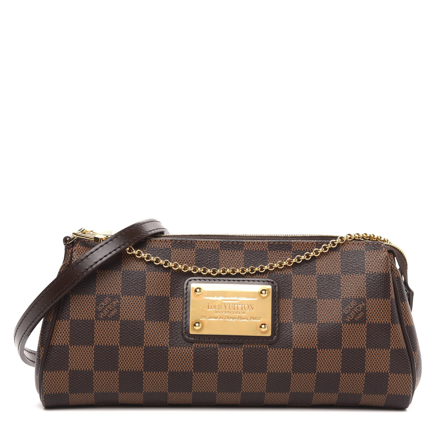 Louis Vuitton Damier Ebene Eva Clutch 1 of 9