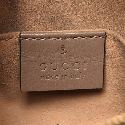 Gucci Calfskin Matelasse Mini GG Marmont Chain Shoulder Bag Porcelain Rose 6 of 14