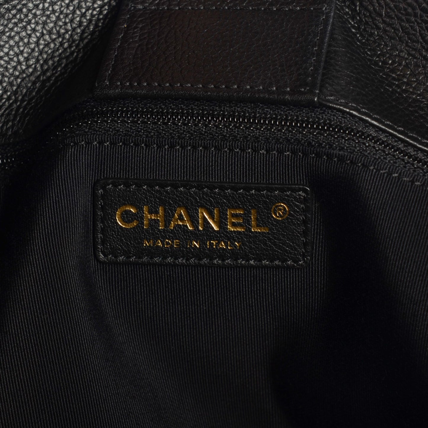 Calfskin Cerf Executive Shopper Tote Black
