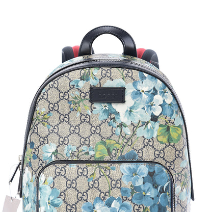 Gucci GG Supreme Monogram Blooms Small Day Backpack Blue 9 of 9