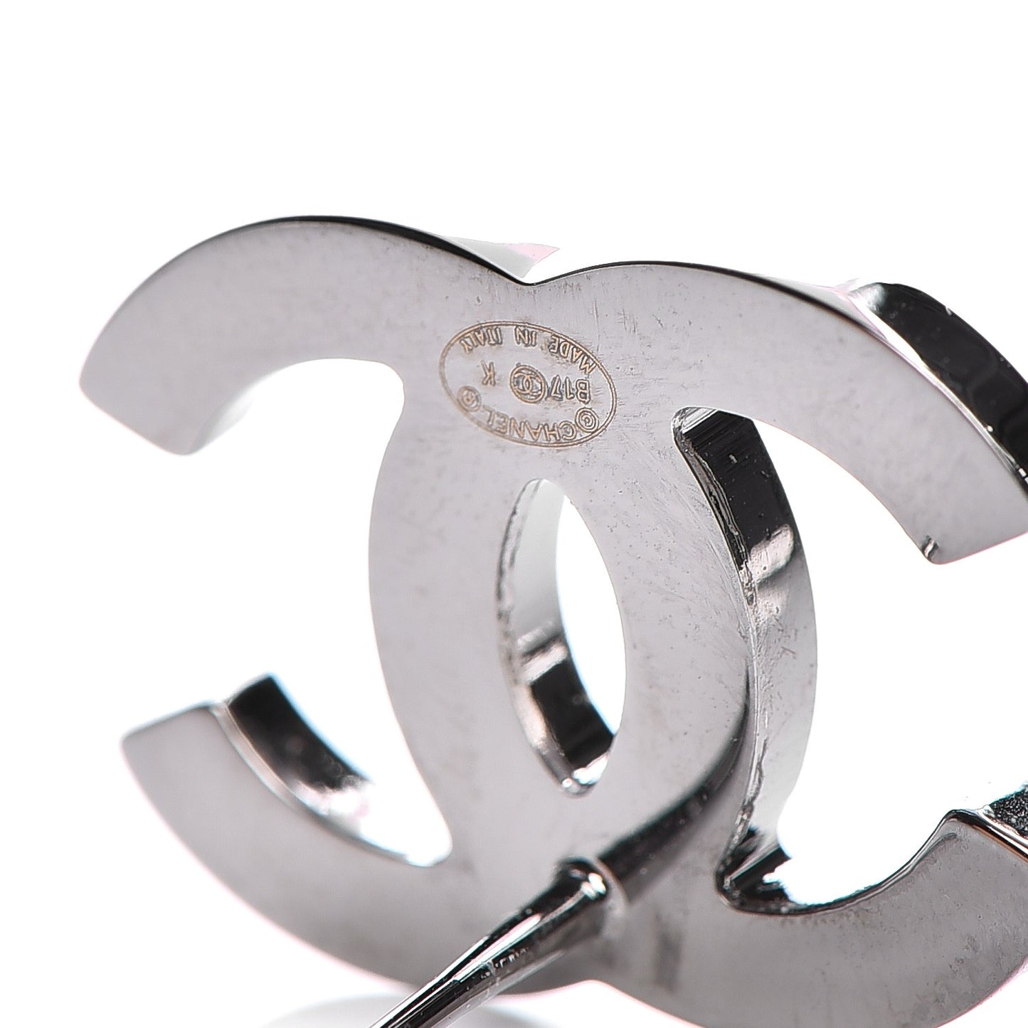 Crystal CC Earrings Silver