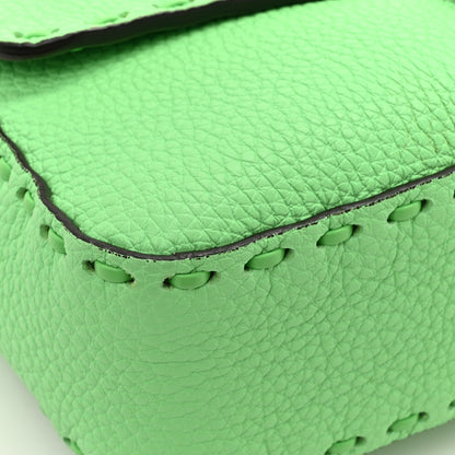 Fendi Cuoio Roma Sellerissima Nappa Sintetica Tape Stitch Baguette Edamame 10 of 13