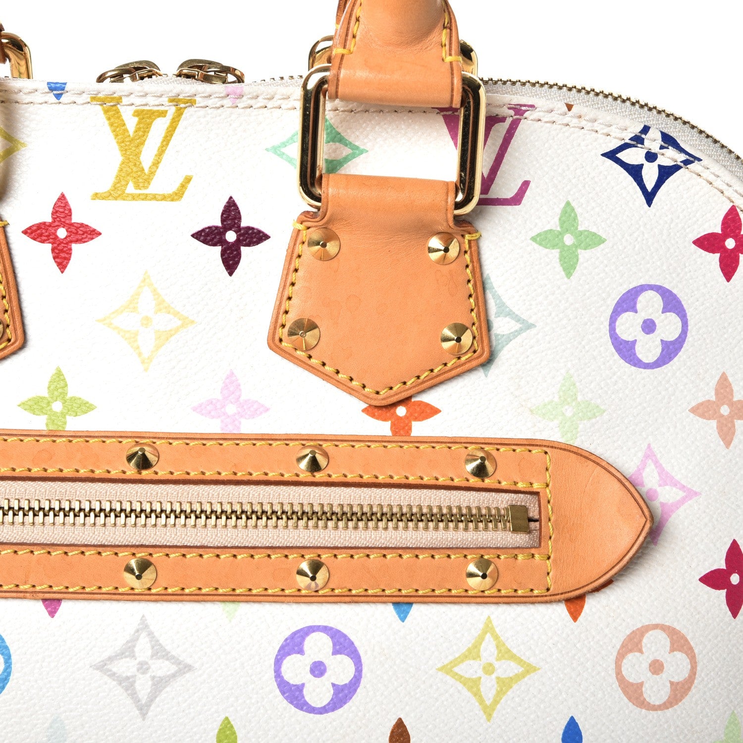 Louis Vuitton Monogram Multicolor Alma White 10 of 14