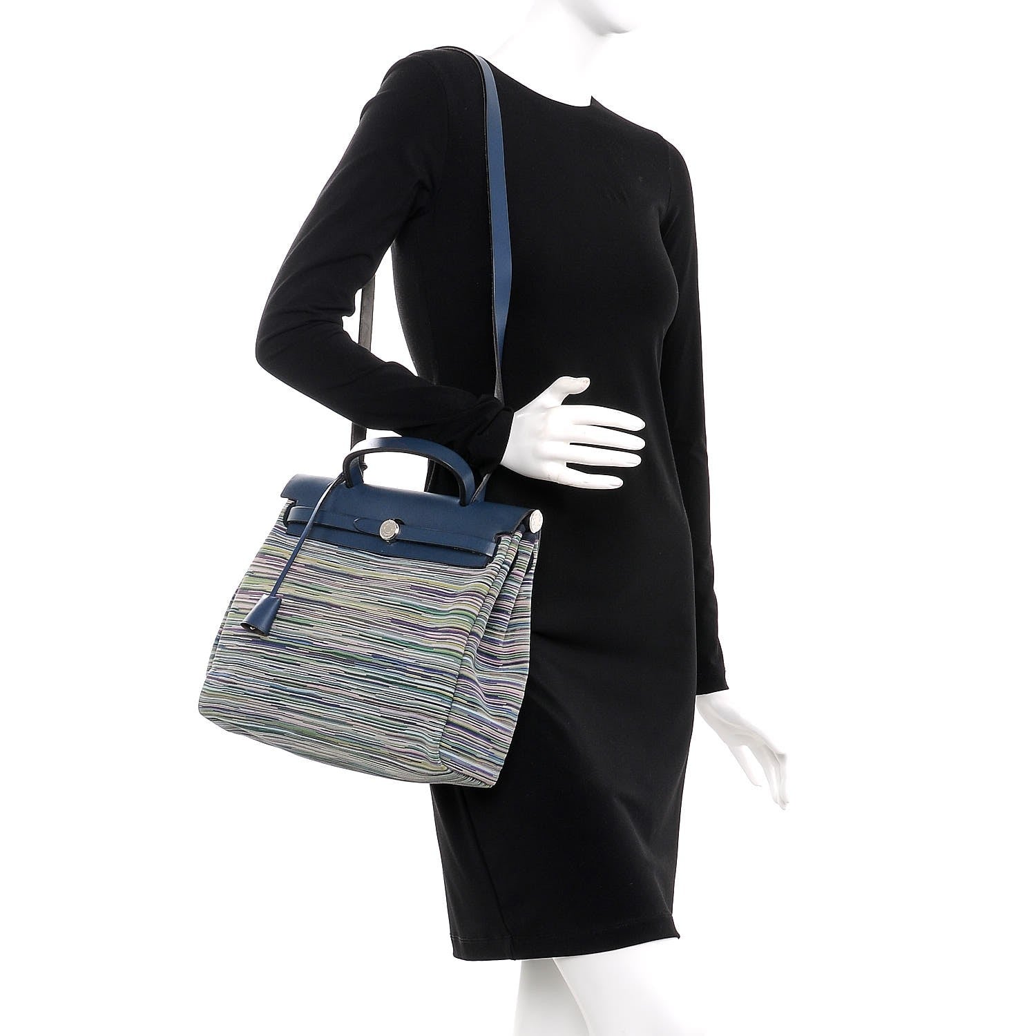Hermes Barenia Vibrato Herbag 30 PM Indigo 2 of 13
