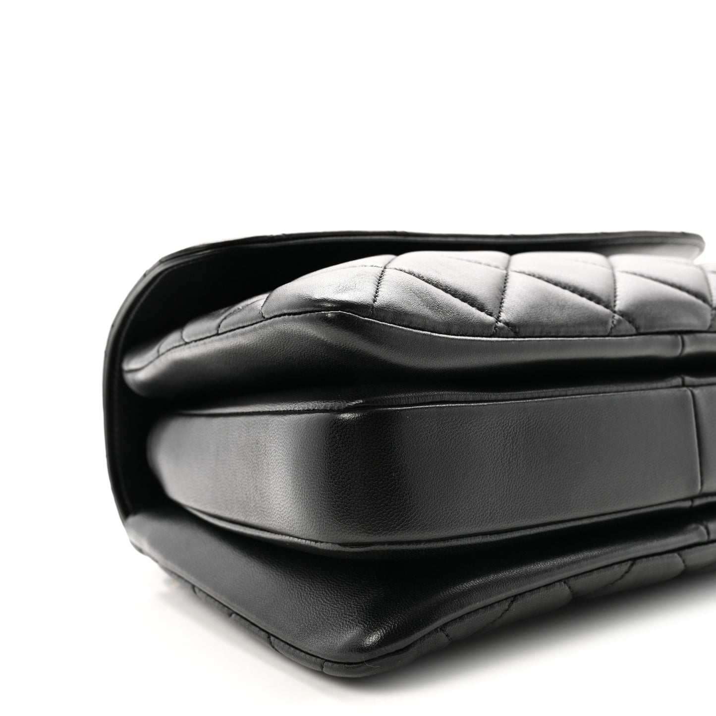 Lambskin Quilted Small Trendy CC Dual Handle Flap Bag Black