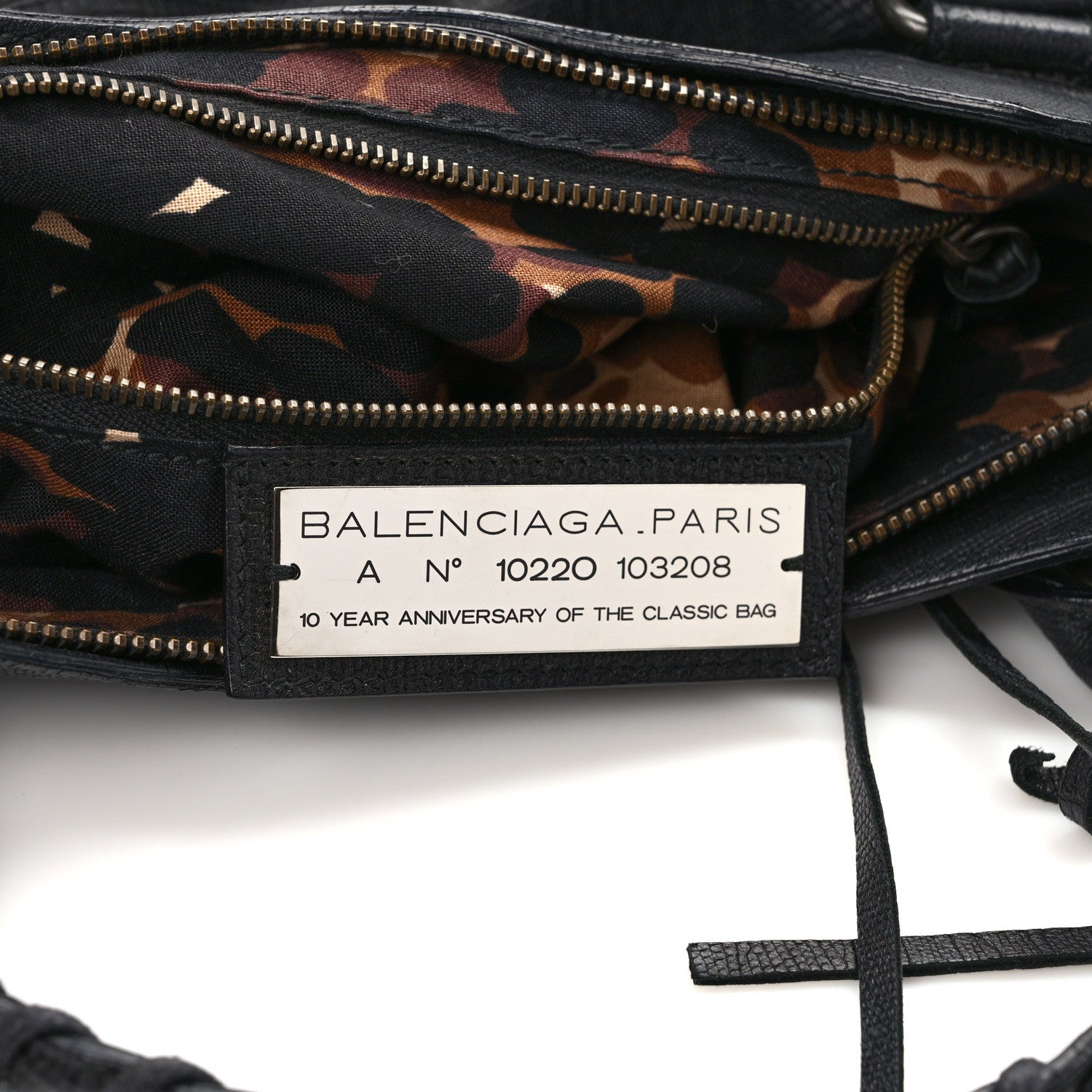 Balenciaga Calfskin Lizard Embossed Classic Hardware First Black 6 of 12
