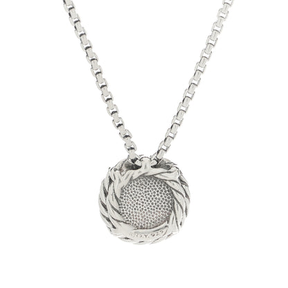 David Yurman Sterling Silver Pearl 8mm Petite Chatelaine Pendant Necklace 6 of 7