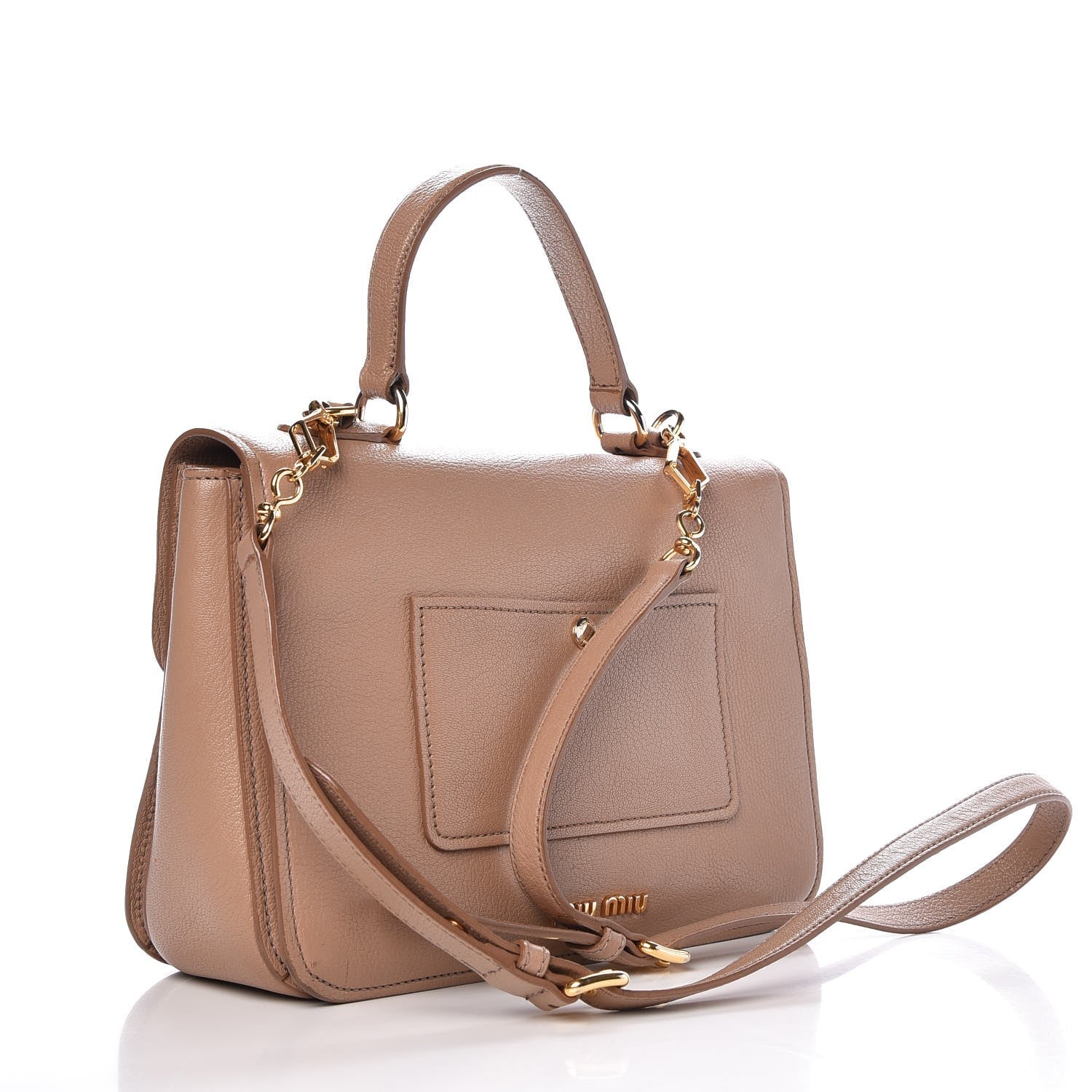 Miu Miu Goatskin Madras Shoulder Bag Cammeo 4 of 13