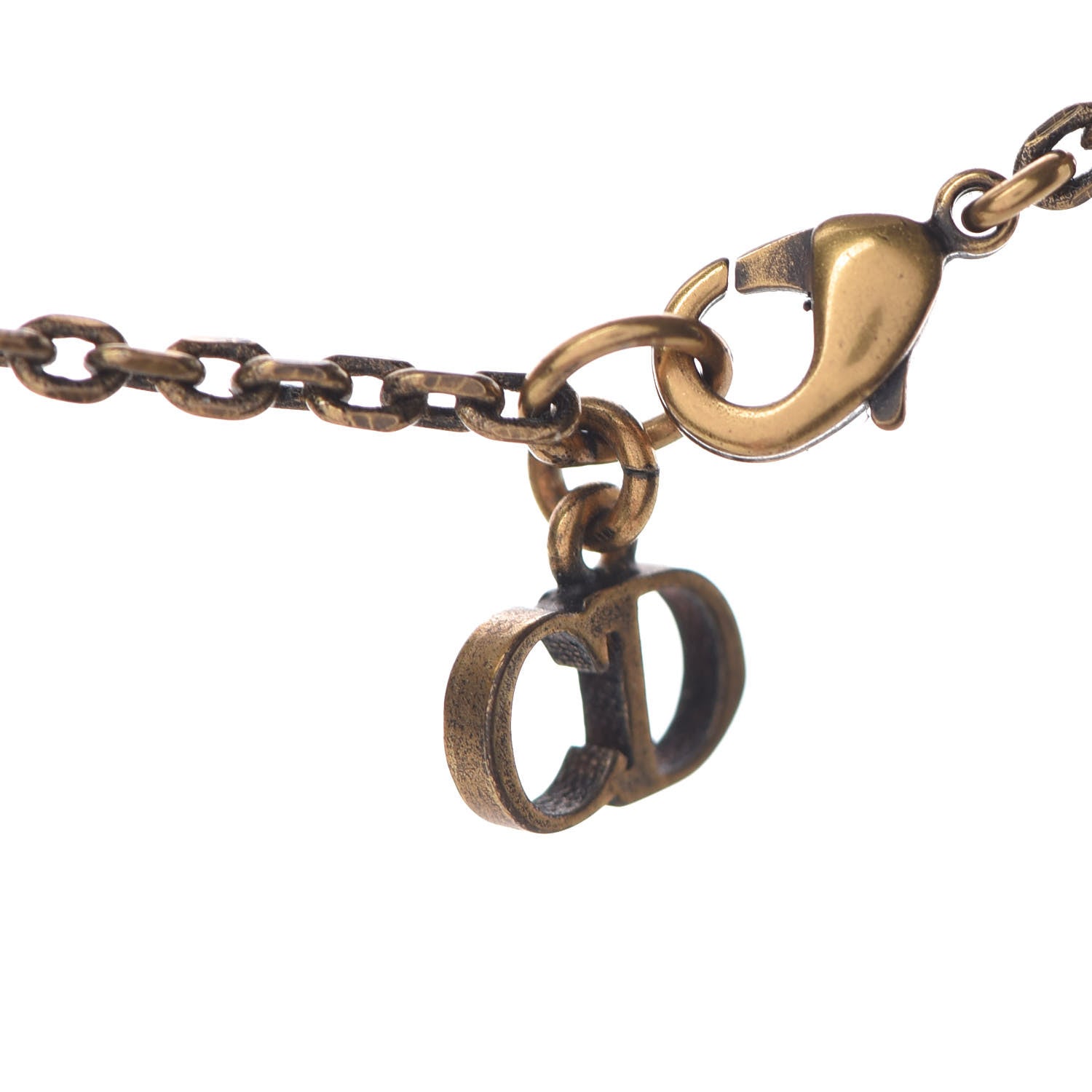 Christian Dior Metal J'Adior Long Necklace Aged Gold 5 of 6