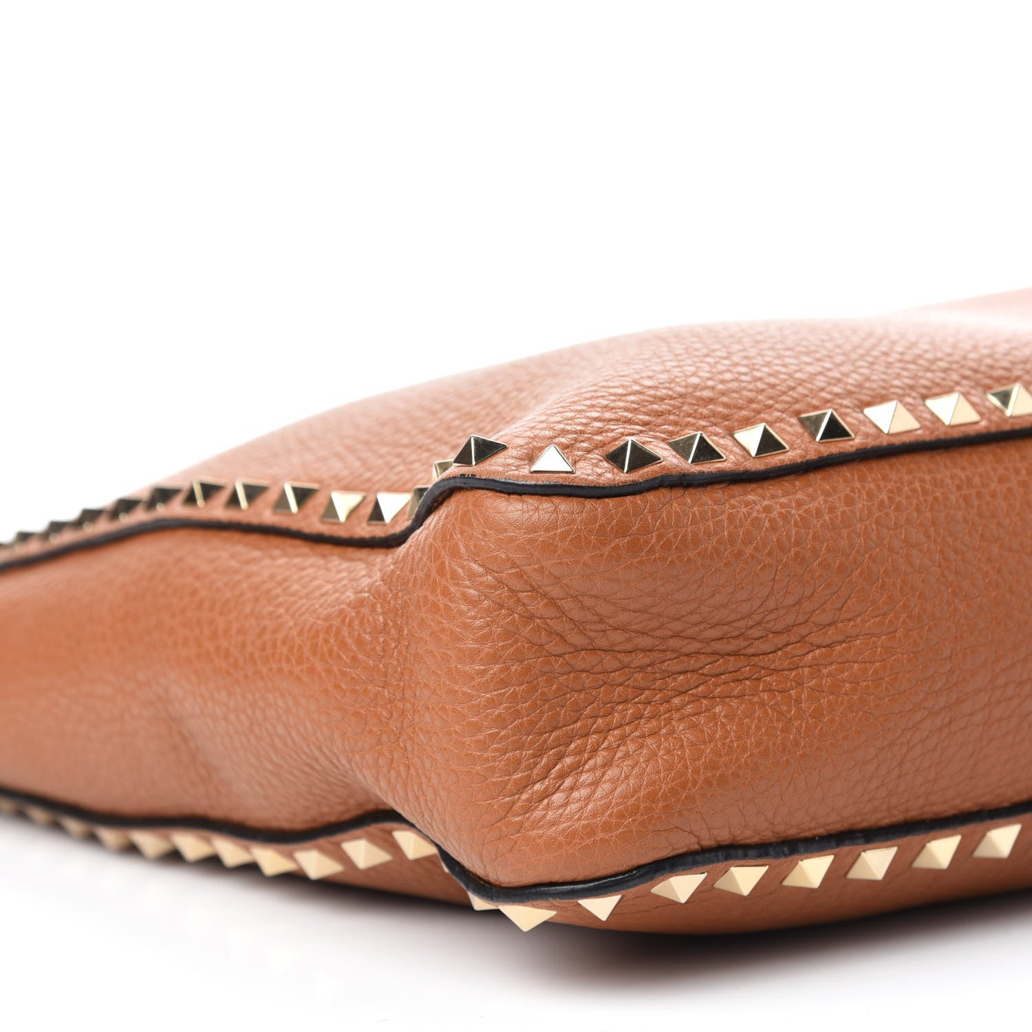 Valentino Garavani Pebbled Calfskin Large Rockstud Flip-Lock Messenger Bag Light Cuir 6 of 9
