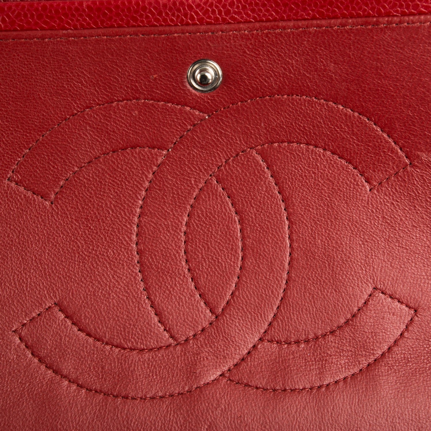 Chanel Caviar Quilted Maxi Double Flap Red 7 of 9
