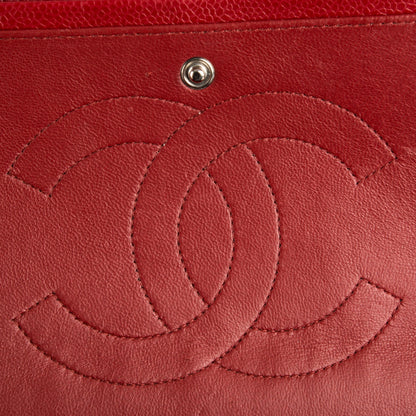 Chanel Caviar Quilted Maxi Double Flap Red 7 of 9