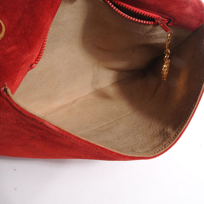 Gucci Suede GG Shoulder Bag Red 5 of 8