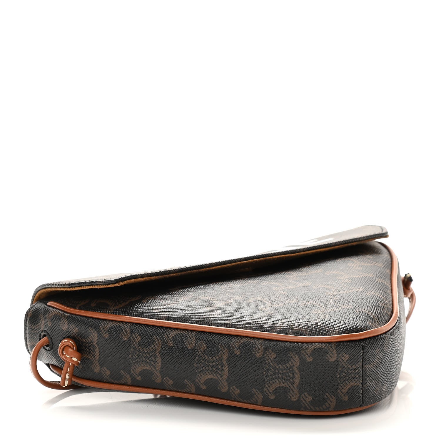 Celine Triomphe Canvas Triangle Crossbody Bag Tan 5 of 11