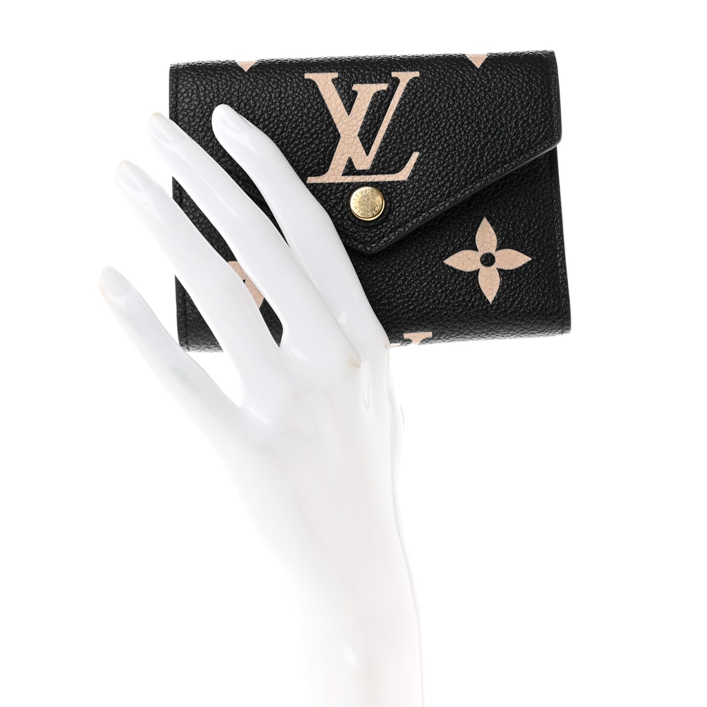 Empreinte Monogram Giant Victorine Wallet Black Beige