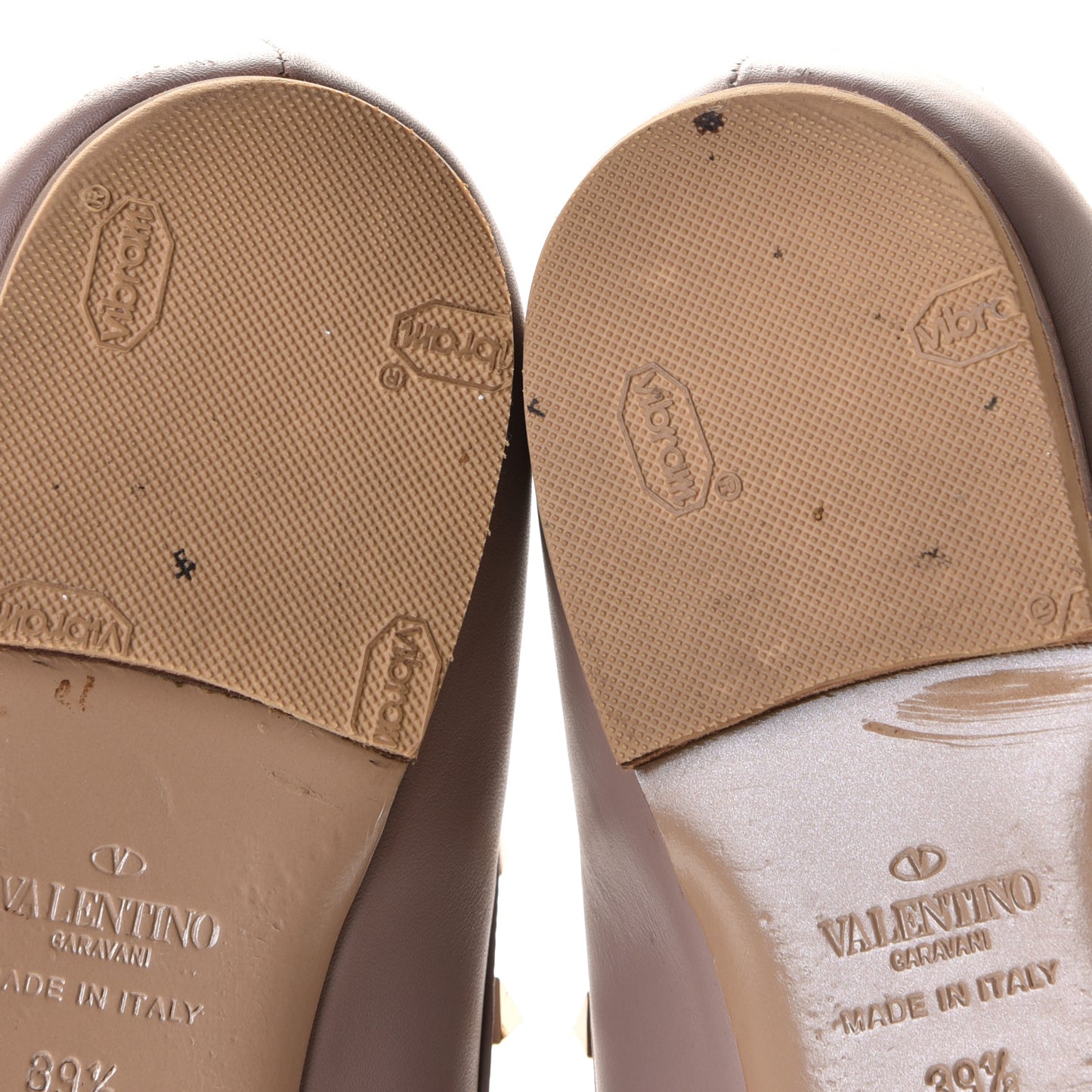Nappa Rockstud Ballerina Flats 39.5 Poudre