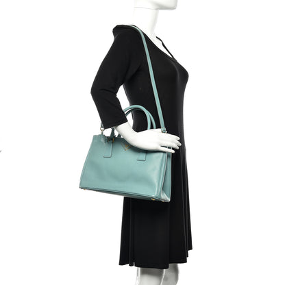 Prada Saffiano Small Galleria Double Zip Tote Anice 2 of 9