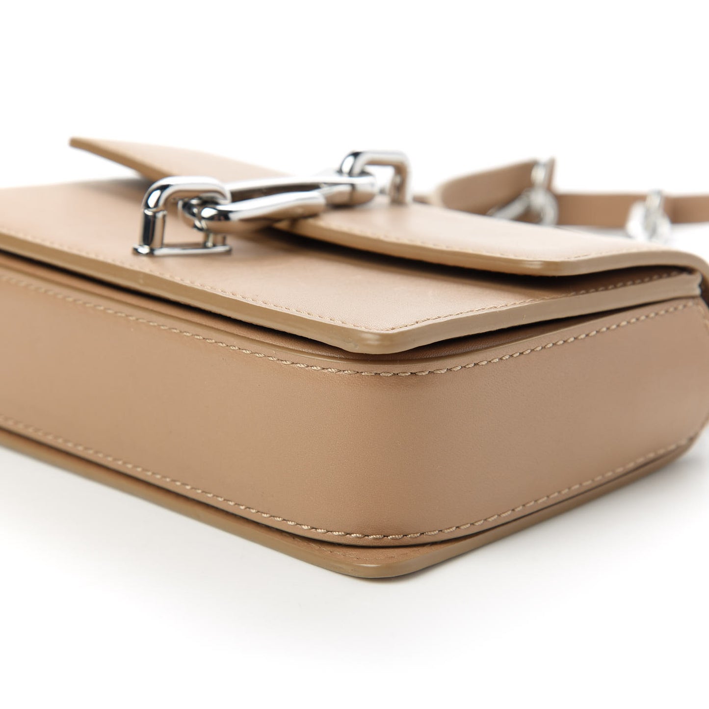Calfskin Small Hook Shoulder Bag Nude