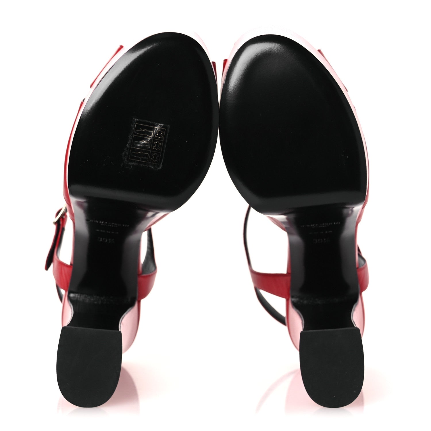 Saint Laurent Goatskin Candy 80 Platform Sandals 39.5 New Red 7 of 12