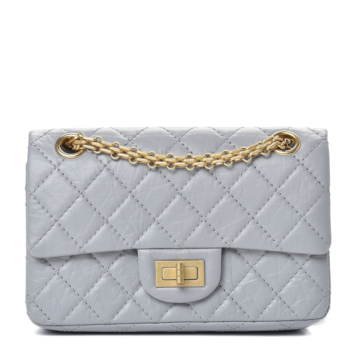 Chanel Aged Calfskin Quilted 2.55 Reissue Mini Flap Grey 1 of 11