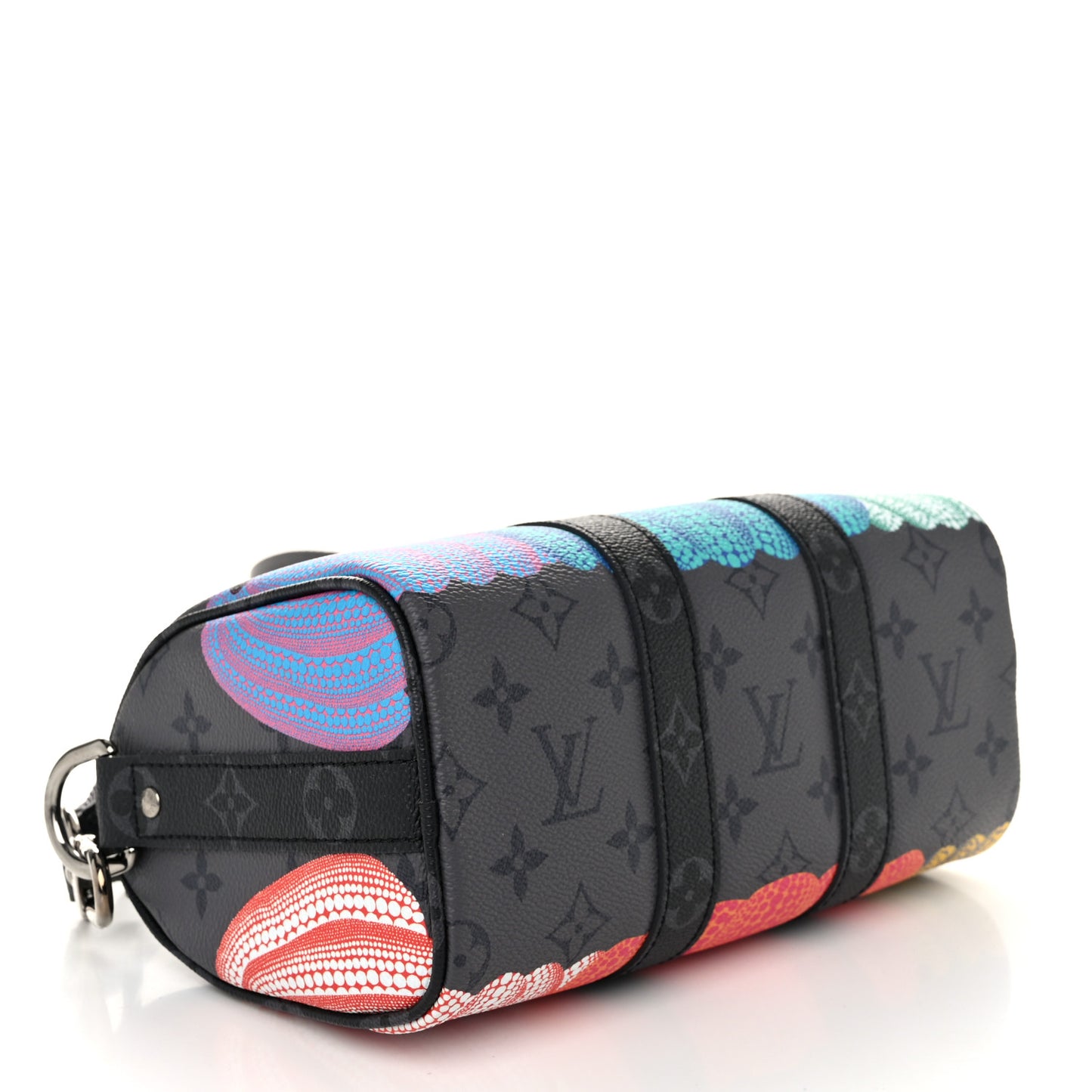 LV X YK Monogram Eclipse Reverse Pumpkin Keepall Bandouliere 25 Multicolor