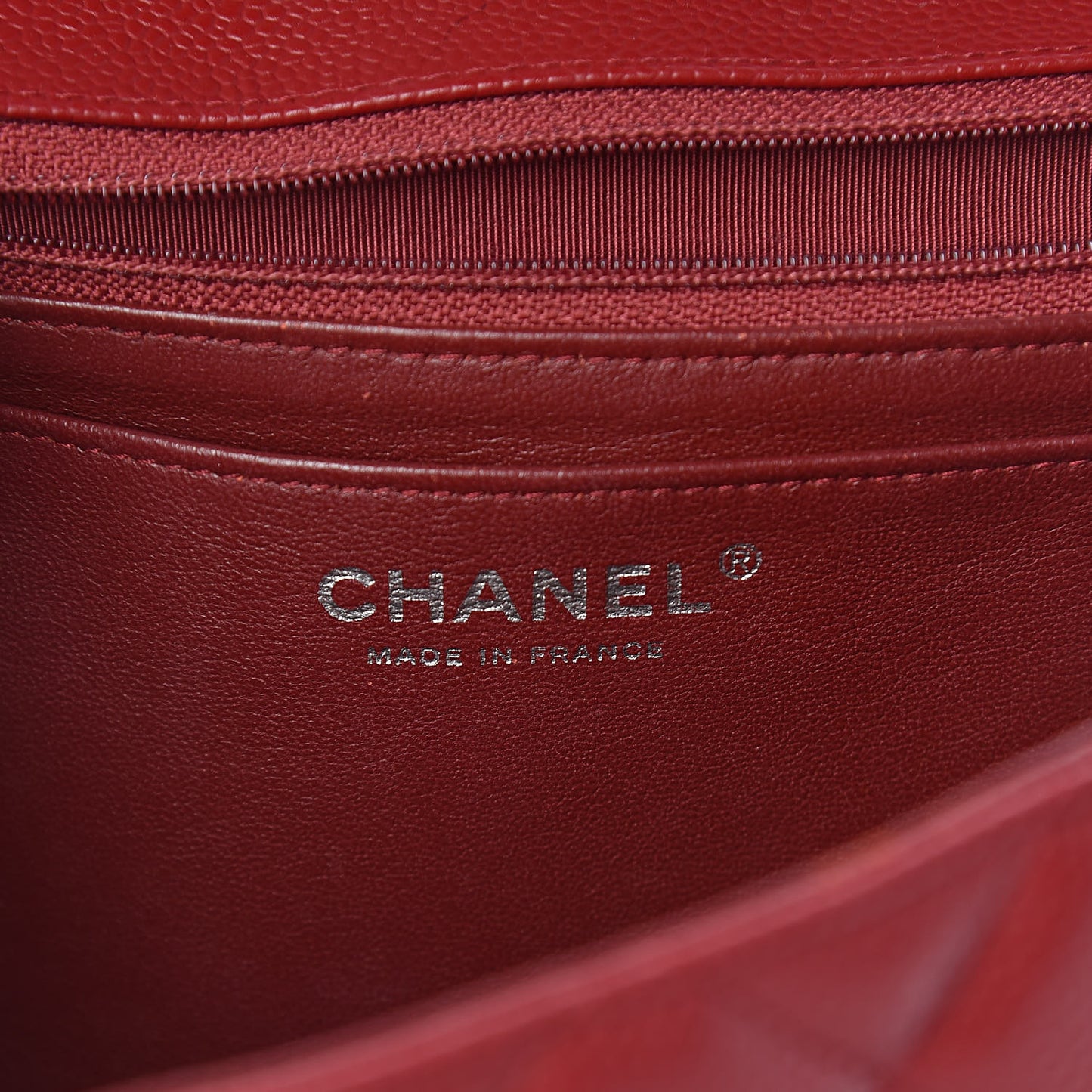 Caviar Quilted Jumbo Single Flap Red