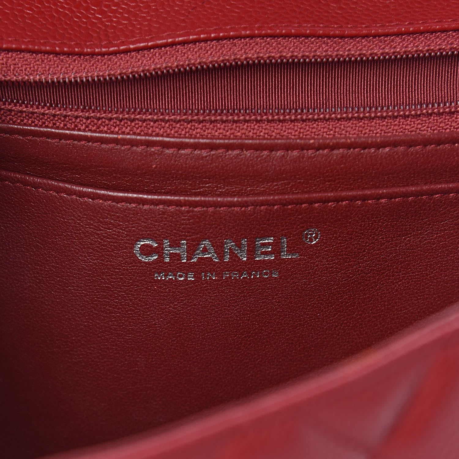 Chanel Caviar Quilted Jumbo Single Flap Red 6 of 14