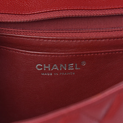 Chanel Caviar Quilted Jumbo Single Flap Red 6 of 14