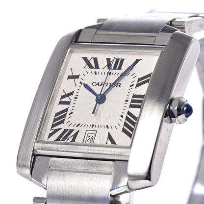Cartier Stainless Steel 28mm Tank Francaise Automatic Watch 10 of 11